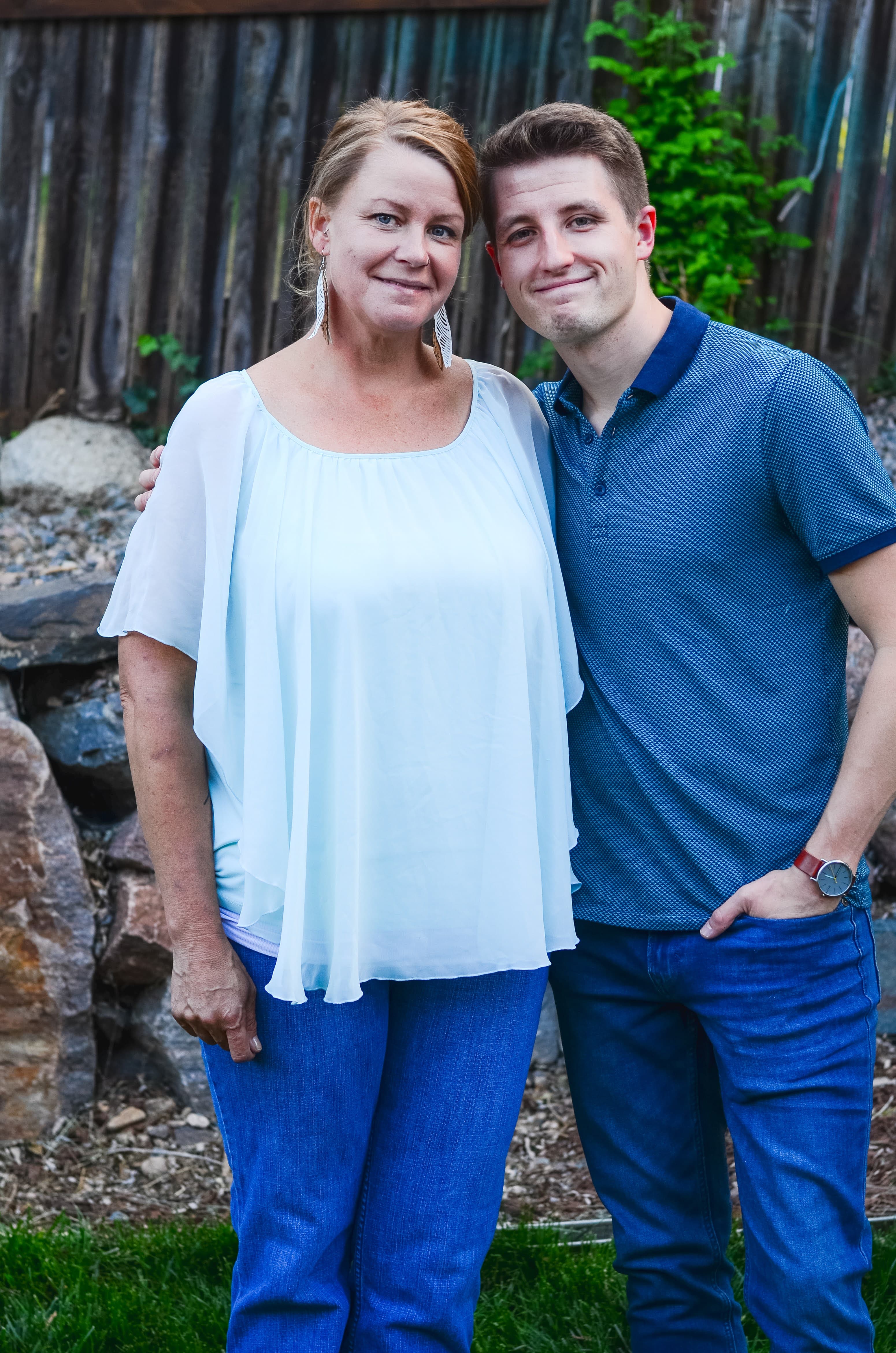 Kori with her son Brandon celebrating his wedding in 2022