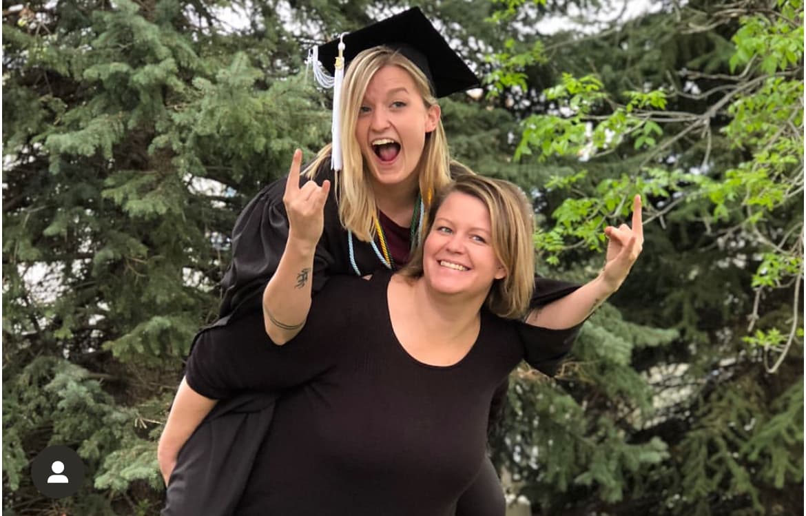 Kori and her daughter Kaitlyn Hanna at her graduation
