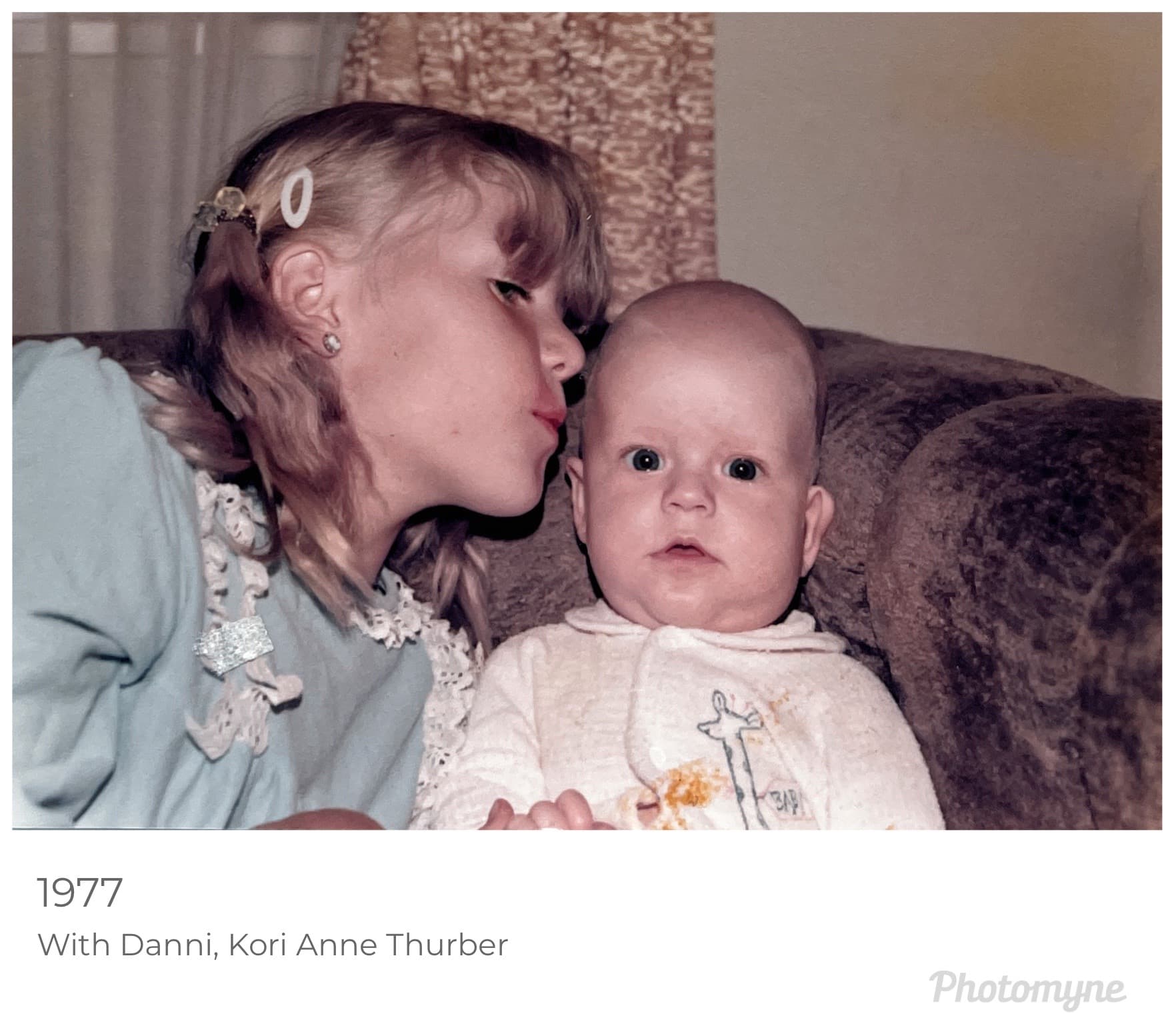 Danni & Kori 1979 - sending you a kiss and missing you!